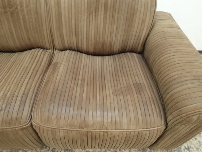 Pamono 3-Seater Sofa, 2-Seater Sofa, Lounge Chair and Pouf in Leather by Ernst Lüthy for de Sede, Set of 4 Sale