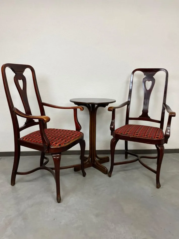 Pamono Secession Armchairs attributed Adolf Loos for Thonet, 1890s, Set of 2 Discount