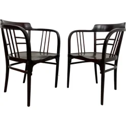 Pamono Secession No. 6093 Armchairs attributed to Otto Wagner for Thonet, 1890s, Set of 2 Sale