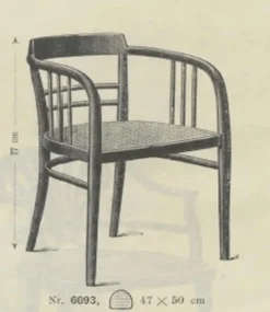 Pamono Secession No. 6093 Armchairs attributed to Otto Wagner for Thonet, 1890s, Set of 2 Sale