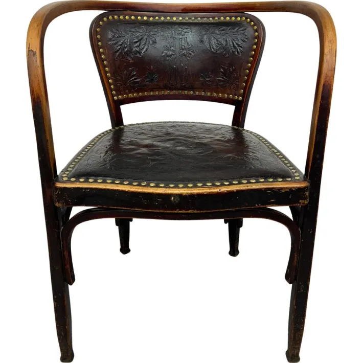 Pamono Secession Office Chair by Gustav Siegel for J&J Kohn, 1890s Best