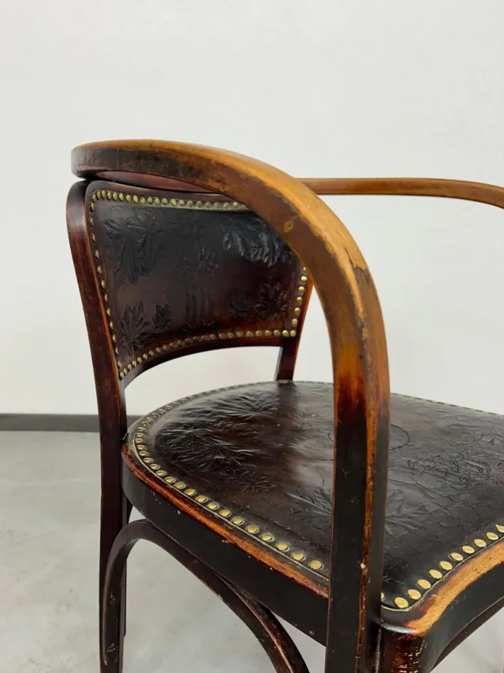 Pamono Secession Office Chair by Gustav Siegel for J&J Kohn, 1890s Best