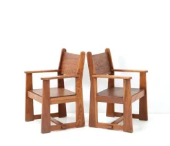 Pamono Set of Art Deco Children's Armchairs by Jan Wils for Eik en Linden, 1918 Sale