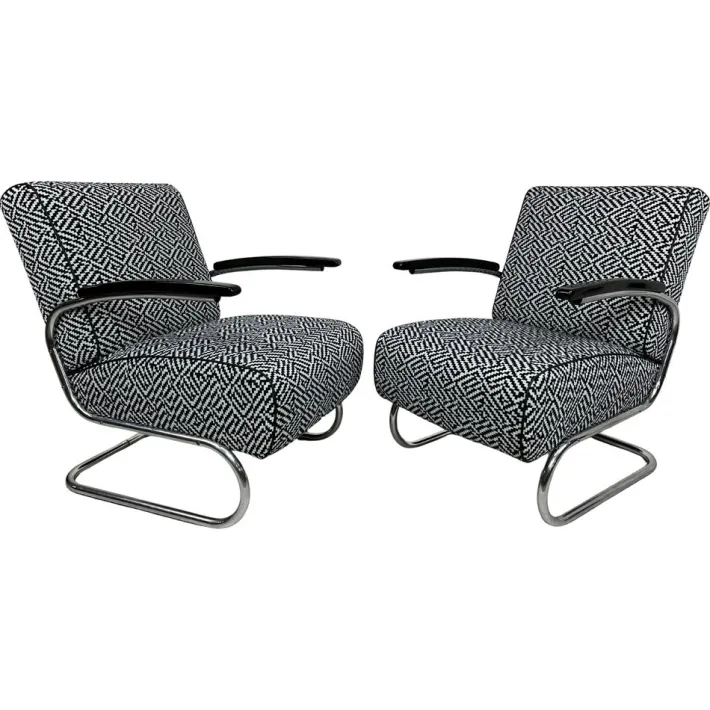 Pamono Set of Bauhaus S 411 Chairs from Thonet, 1940s Outlet