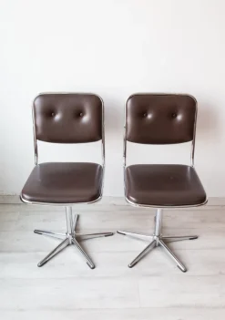 Pamono Set of Belgian Office Chairs by Unic Design, 1970