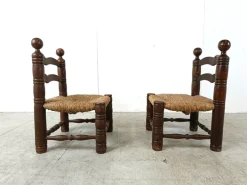 Pamono Set of Brutalist Children Chairs in the style of Charles Dudouyt, 1960s Discount