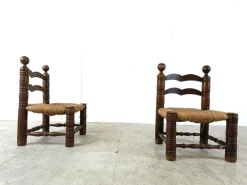 Pamono Set of Brutalist Children Chairs in the style of Charles Dudouyt, 1960s Discount