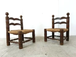 Pamono Set of Brutalist Children Chairs in the style of Charles Dudouyt, 1960s Discount