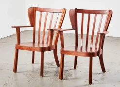 Pamono Set of Canada Easy Chairs by Christian E. Hansen for Fritz Hansen, Denmark, 1940s New