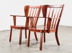 Pamono Set of Canada Easy Chairs by Christian E. Hansen for Fritz Hansen, Denmark, 1940s New