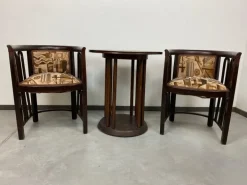 Pamono Set of Fledermaus Armchairs by Josef Hoffmann for Thonet, 1907