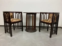 Pamono Set of Fledermaus Armchairs by Josef Hoffmann for Thonet, 1907