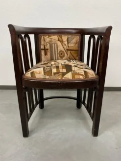 Pamono Set of Fledermaus Armchairs by Josef Hoffmann for Thonet, 1907