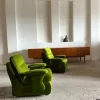 Pamono Set of German Green Velvet Chairs, 1970s Outlet