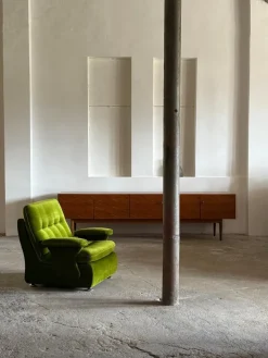 Pamono Set of German Green Velvet Chairs, 1970s Outlet