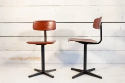 Pamono Set of Industrial School Chairs, 1960s Clearance