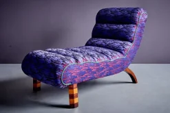 Pamono Set of Italian Chaise Lounge with Ottoman in Prelle Curated Fabric by Julia King, 1930s Discount