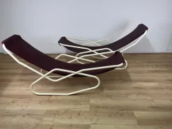 Pamono Set of Italian Painted Iron and Leather Deckchairs, 1950s Outlet