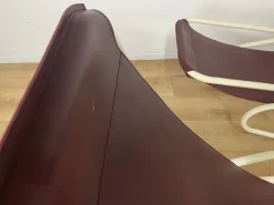 Pamono Set of Italian Painted Iron and Leather Deckchairs, 1950s Outlet