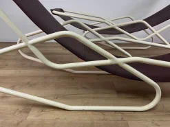 Pamono Set of Italian Painted Iron and Leather Deckchairs, 1950s Outlet