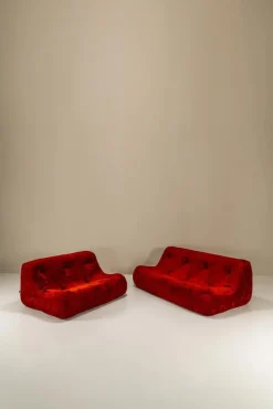 Pamono Set of Kali 3-Seater and 2-Seater Sofa by Michel Ducaroy for Ligne Roset, France, 1970s Clearance