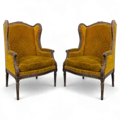 Pamono Set of Louis XVI Style Wing Chairs Hot