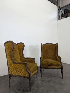 Pamono Set of Louis XVI Style Wing Chairs Hot