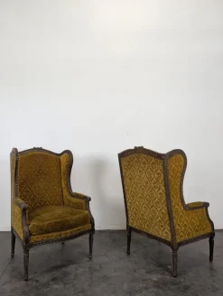 Pamono Set of Louis XVI Style Wing Chairs Hot