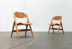 Pamono Set of Mid-Century German SE 18 Children Folding Chairs by Egon Eiermann for Wilde+spieth, 1950s Online
