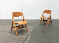 Pamono Set of Mid-Century German SE 18 Children Folding Chairs by Egon Eiermann for Wilde+spieth, 1950s Online