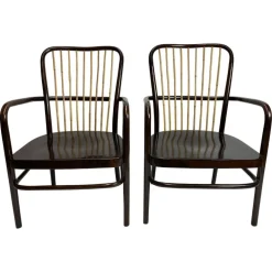 Pamono Set of Model A413F Armchairs by Josef Frank for Thonet, 1930