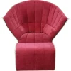 Pamono Set of Moël Armchair and Ottoman attributed to Inga Sempé for Ligne Roset, Set of 2 New