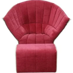 Pamono Set of Moël Armchair and Ottoman attributed to Inga Sempé for Ligne Roset, Set of 2 New