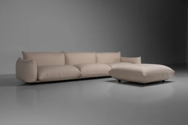 Pamono Set of Sofa and Pouf by Mario Marenco for Arflex, Italy, 1971 Online