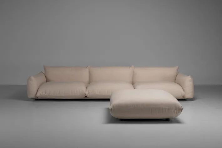 Pamono Set of Sofa and Pouf by Mario Marenco for Arflex, Italy, 1971 Online