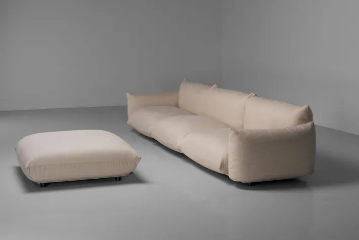 Pamono Set of Sofa and Pouf by Mario Marenco for Arflex, Italy, 1971 Online