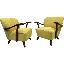 Pamono Set of Vintage Art Deco Lounge Chairs, 1940s New