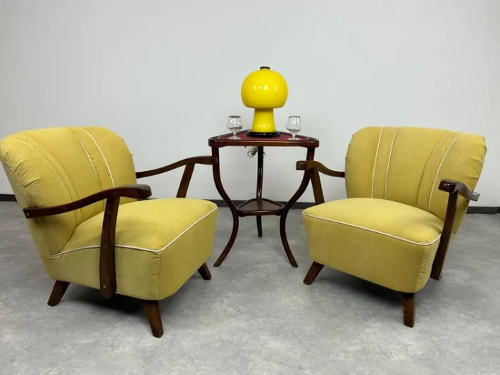 Pamono Set of Vintage Art Deco Lounge Chairs, 1940s New