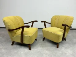 Pamono Set of Vintage Art Deco Lounge Chairs, 1940s New