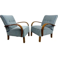 Pamono Set of Vintage Art Deco Lounge Chairs by Jindřich Halabala, 1930s Hot