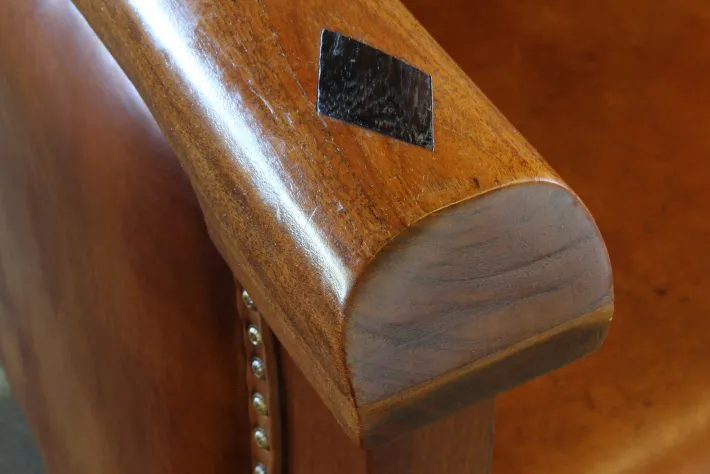 Pamono Set of Vintage Club Chairs in Leather, 1920s