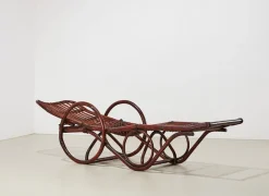 Pamono Set of Vintage German Chaise Lounges in Bamboo and Rattan, 1950s Discount