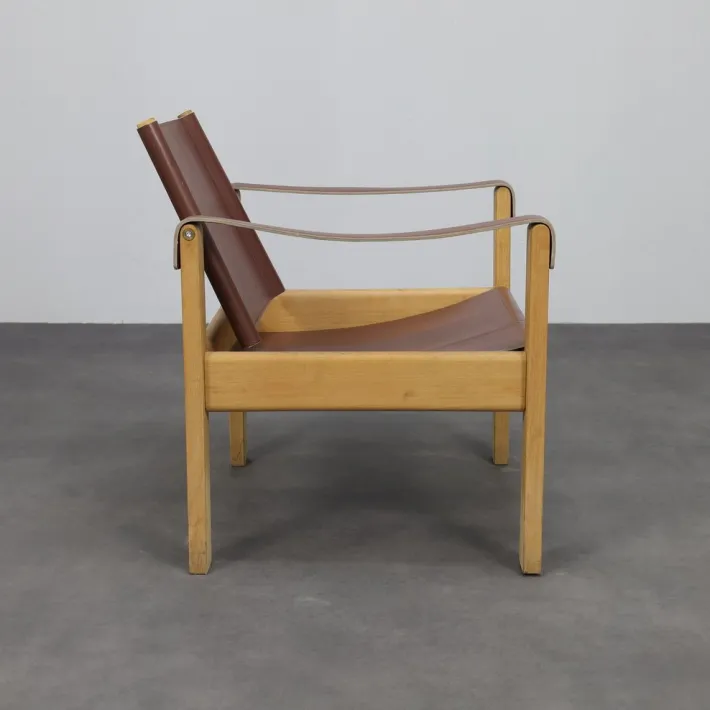 Pamono Set of Vintage Lounge Chairs in Teak and Saddle Leather by Karl Heinz Bergmiller for Escriba, 1970s Discount