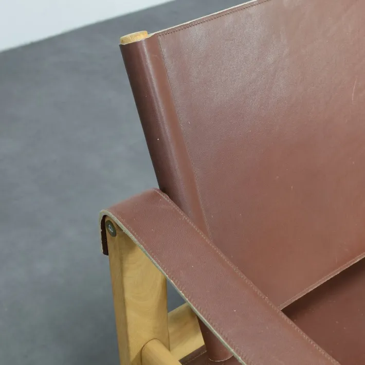 Pamono Set of Vintage Lounge Chairs in Teak and Saddle Leather by Karl Heinz Bergmiller for Escriba, 1970s Discount