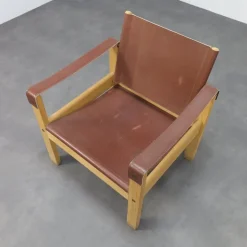 Pamono Set of Vintage Lounge Chairs in Teak and Saddle Leather by Karl Heinz Bergmiller for Escriba, 1970s Discount
