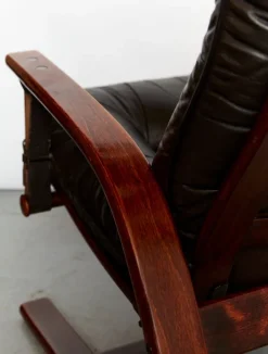 Pamono Set of Vintage Scandinavian Armchair with Ottoman by Arnt Lande for Westnofa, 1970s Hot