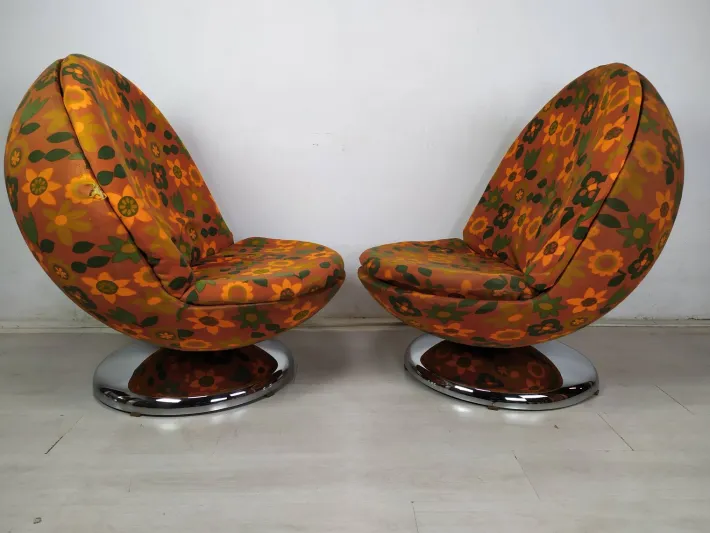 Pamono Set of Vintage Space Age Ball Chairs, 1970s