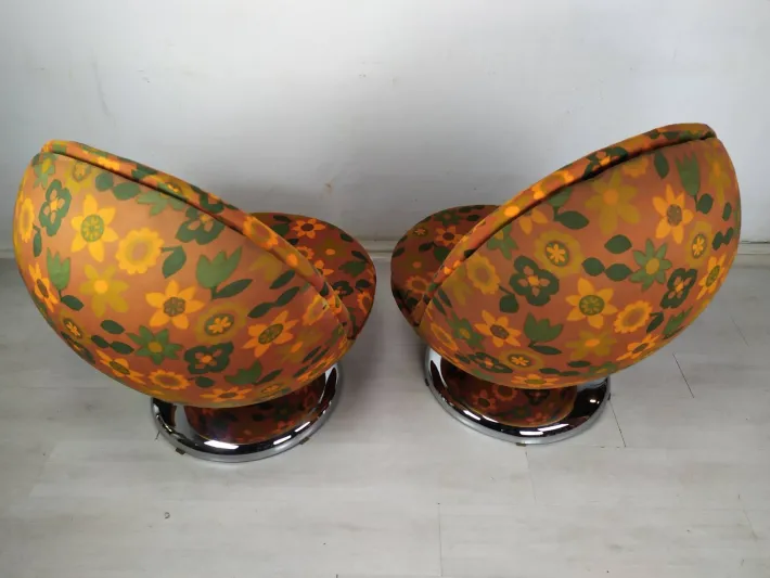 Pamono Set of Vintage Space Age Ball Chairs, 1970s
