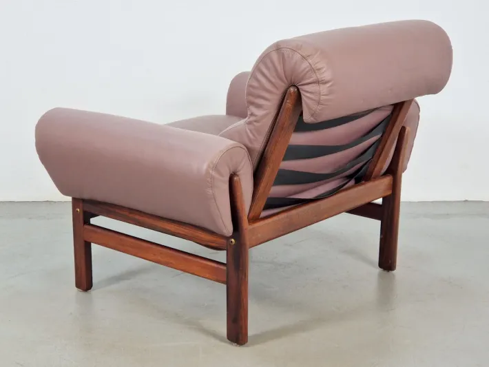 Pamono Set of Vintage Teak & Leather Sofa & Armchair from Coja, Sweden, 1960s Outlet