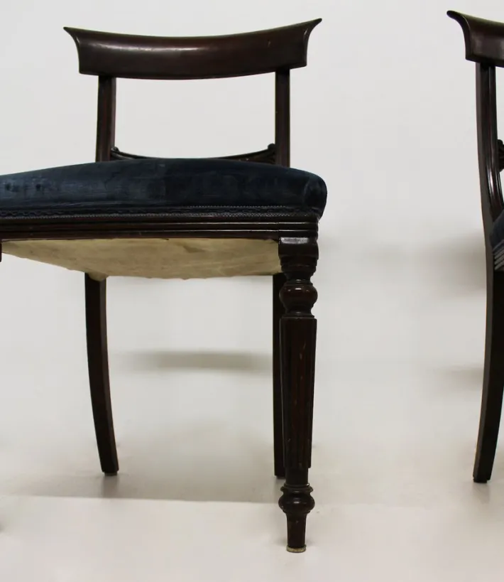 Pamono Set of Vintage Victorian Dark Walnut Chairs